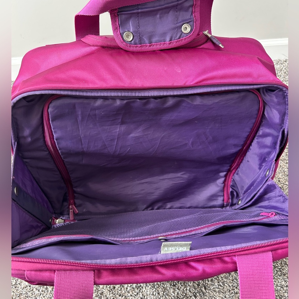 Delsey Paris Magenta Rolling Carry-on and Briefcase - Picture 6 of 10